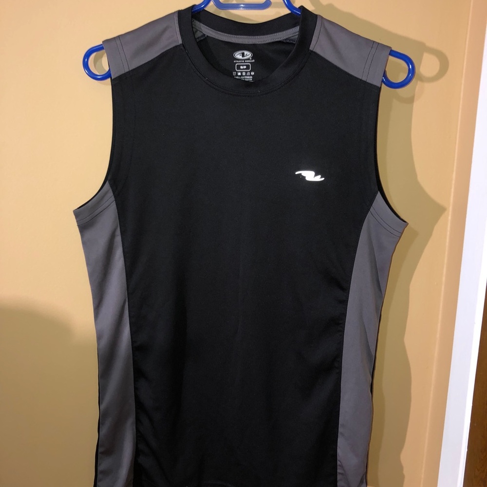 *ATHLETIC WORKS* Gray and black tanktop